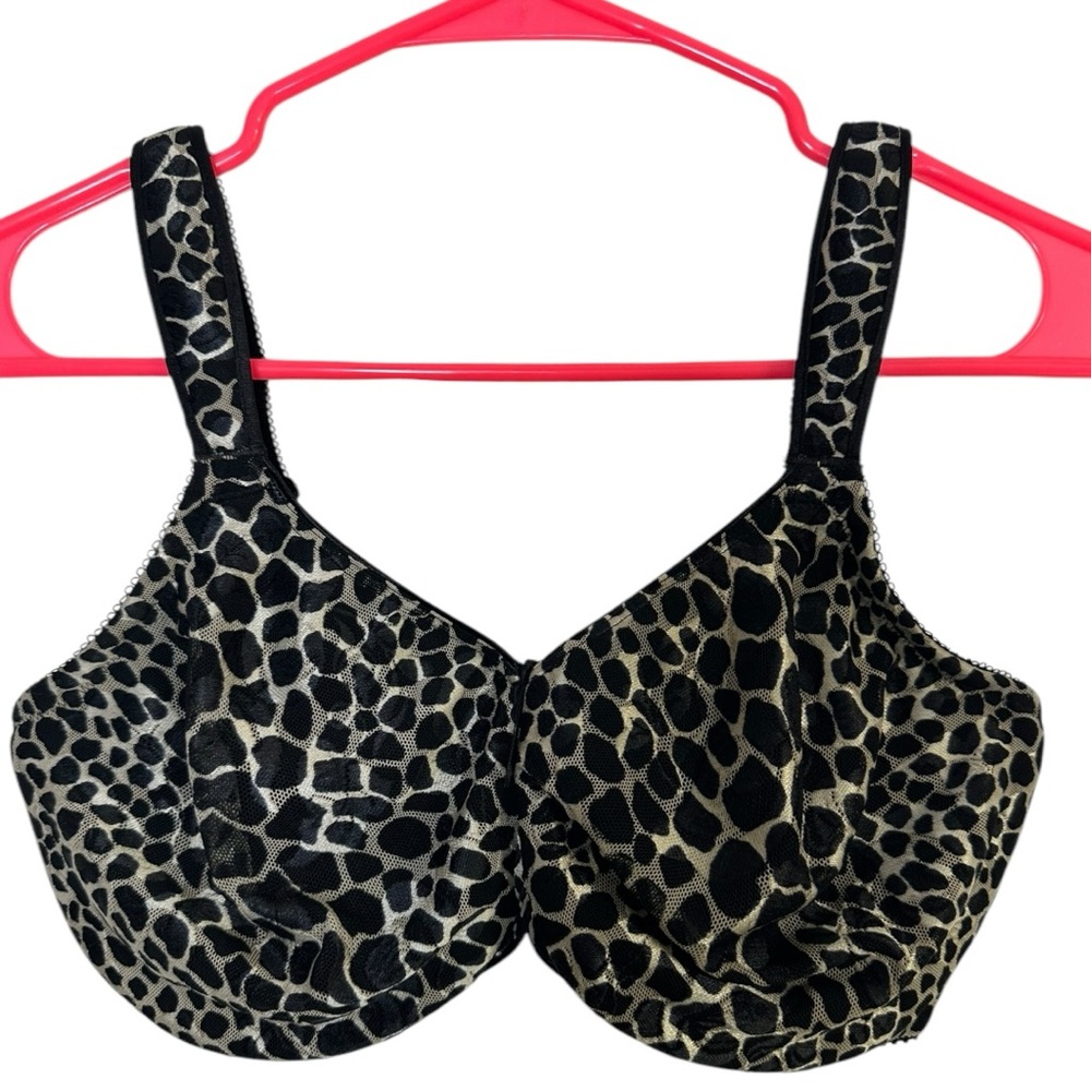 Wacoal Tan Black Animal Printed Underwire Bra Size‎ 34 DDD